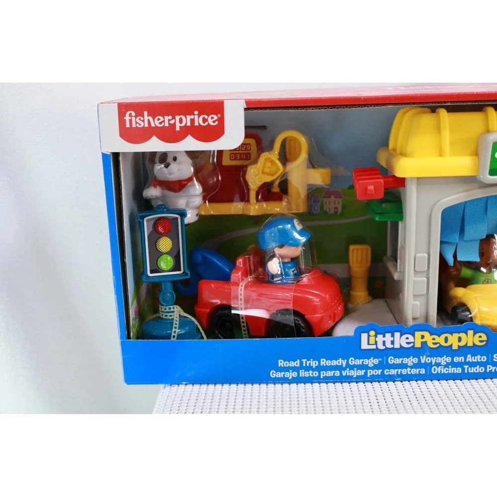 Fisher-Price Little People Road Trip Ready Garage Playset FWB90 New Box Damage